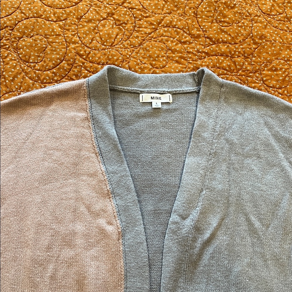 Colorblock Open Front Cardigan - Picture 2 of 6